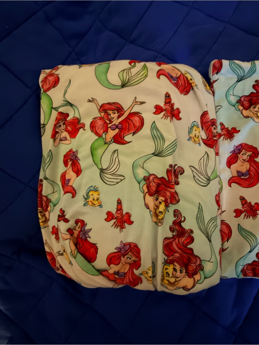 Scoots Under The Sea Ariel Standard Fitted Crib Sheet VGUC